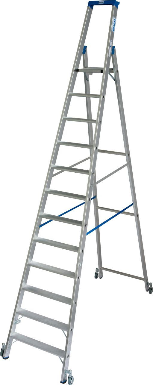 Krause STABILO Professional egy oldalon járható gurítható lépcsőfokos állólétra, 12 fokos termék fő termékképe