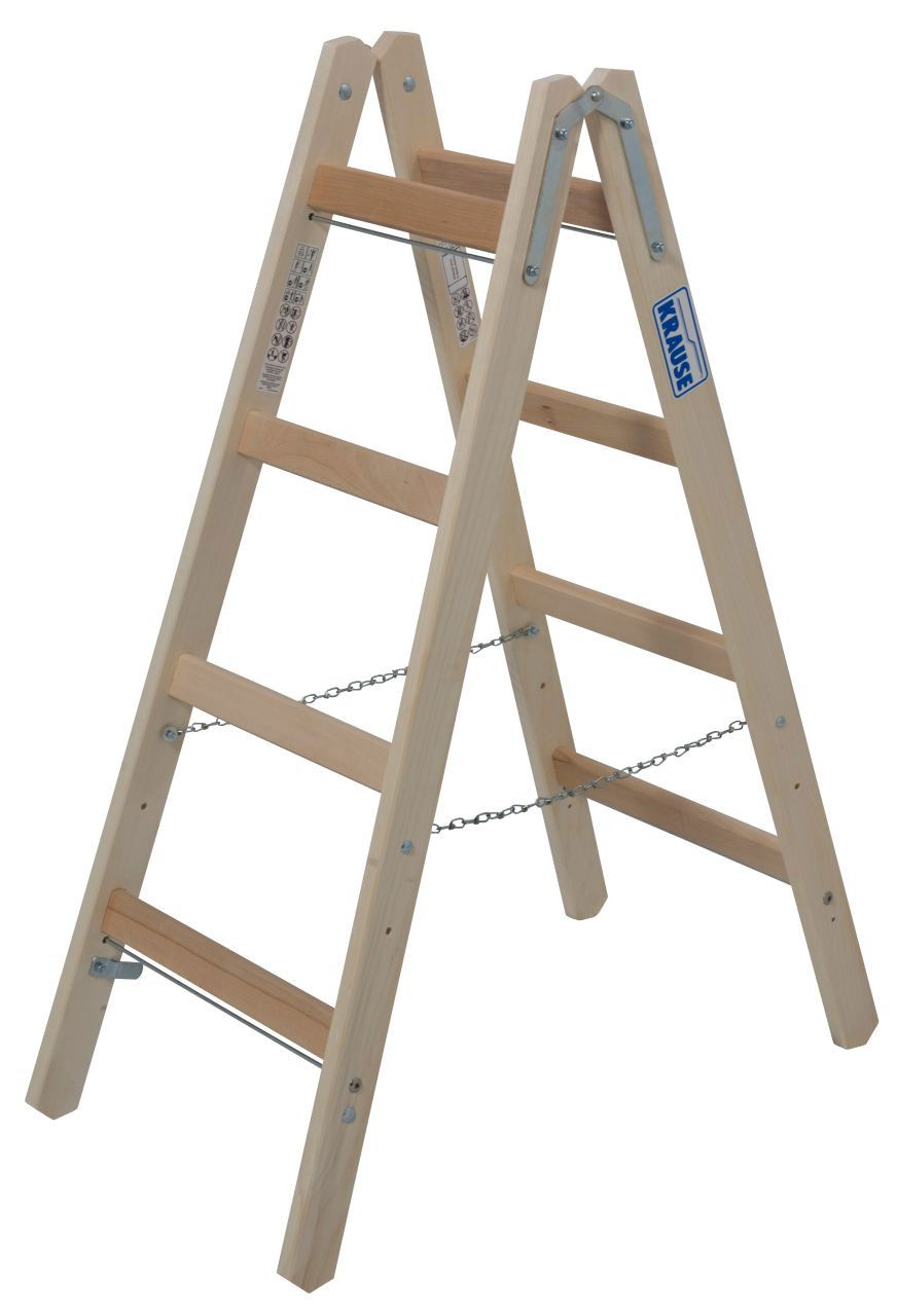 Krause STABILO Professional két oldalon járható fa állólétra, 2x4 fokos termék fő termékképe