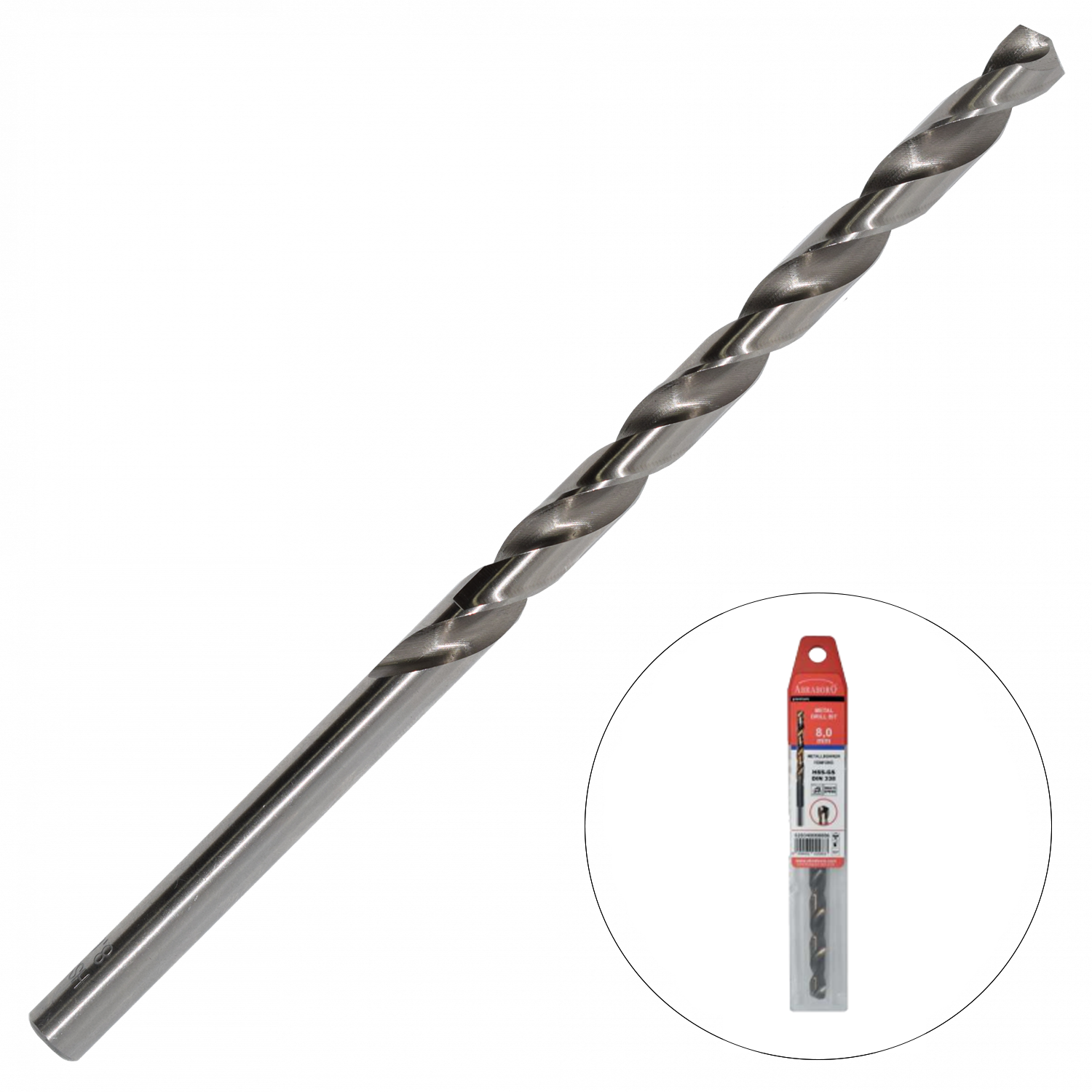 Abraboro 3.2 x 106 / 69 mm HSS-GS hosszú hengeres szárú fémcsigafúró EV-Pack, 2 db/csomag termék fő termékképe