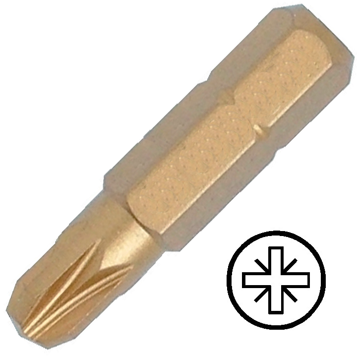 KENNEDY No.4 Pozidriv titán csavarhúzó bit 5/16" hatszög illesztéssel, 30 mm termék fő termékképe