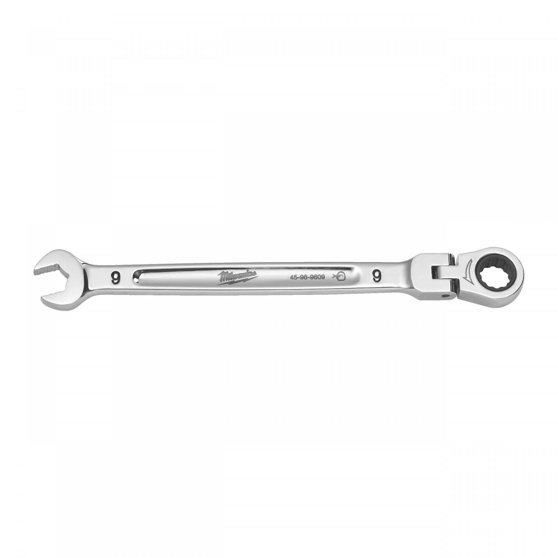 Milwaukee MAX BITE™ csuklós fejű racsnis csillag-villáskulcs, 9 mm termék fő termékképe