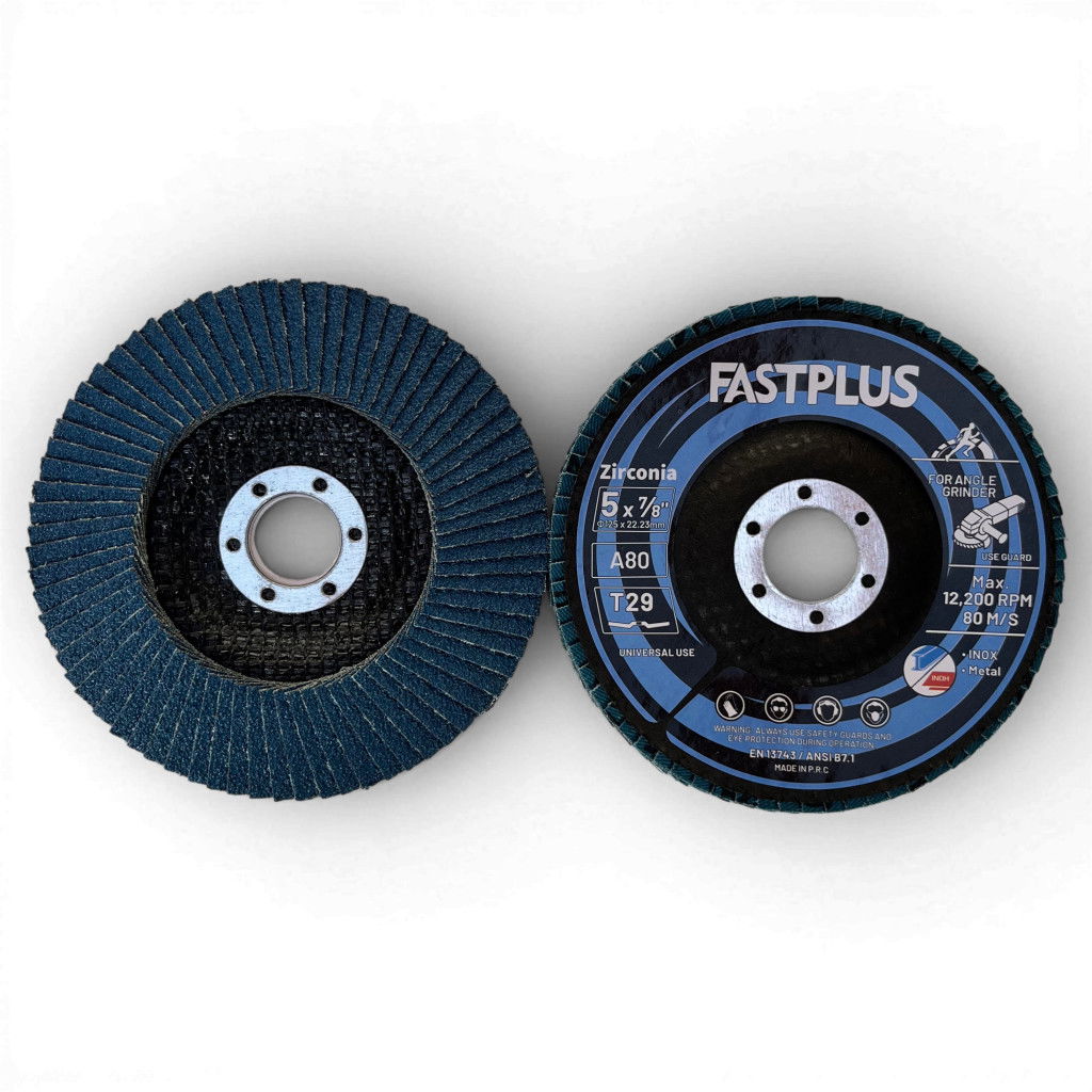 BSP FASTPLUS kúpos lamellás tárcsa 125 P80 | acél - Inox | 10db/csomag termék fő termékképe