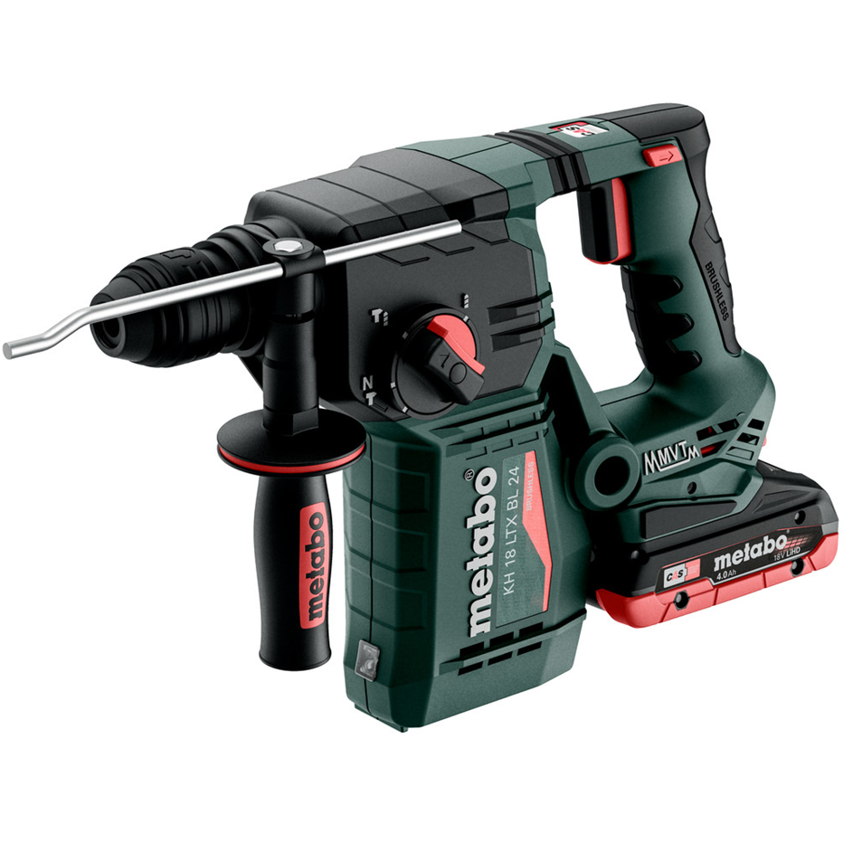 METABO KH 18 LTX BL 24 akkumulátoros SDS-plus kombikalapács (2 x 4.0 Ah LiHD akkuval, metaBOX kofferben) termék fő termékképe