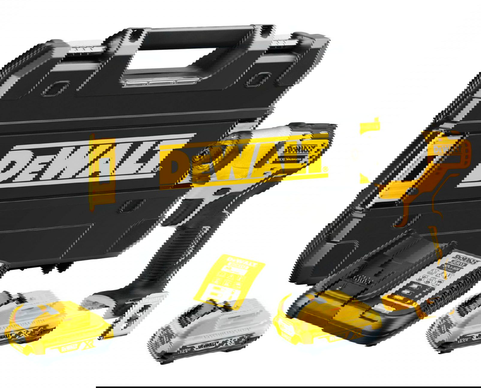 Dewalt DCF801D2 szénkefe nélküli akkumulátoros ütvecsavarozó, 1/4" (2 x 2.0 Ah Li-ion akkuval, kofferben) termék fő termékképe