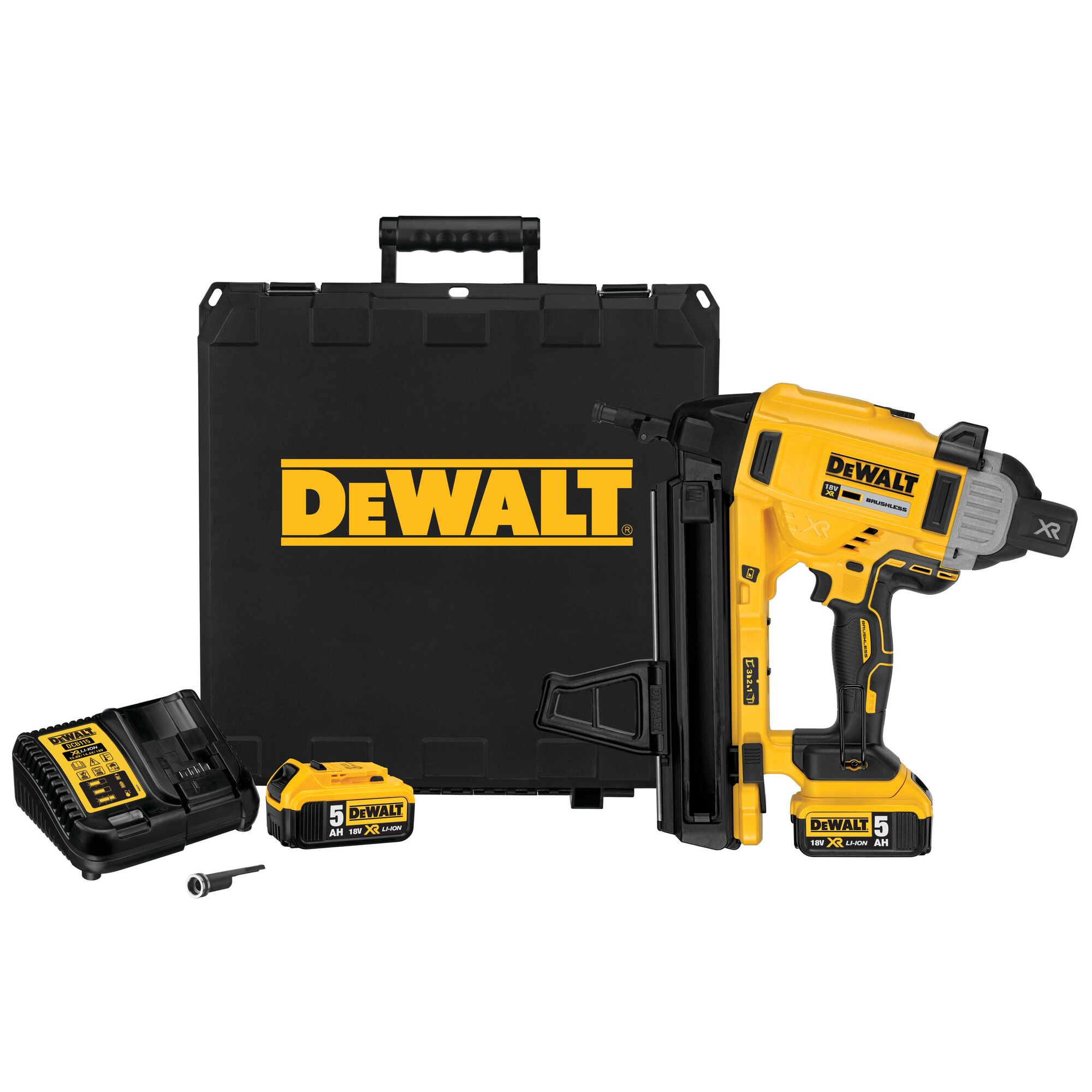 Dewalt DCN890P2 szénkefe nélküli akkus betonszegező (2 x 5.0 Ah Li-ion akkuval, kofferben) termék fő termékképe